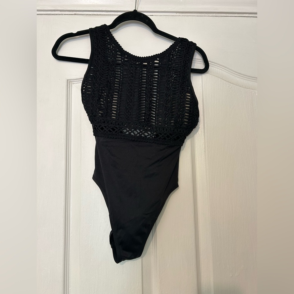 LA PERLA macrame vintage One-Piece Swimsuit sz 44